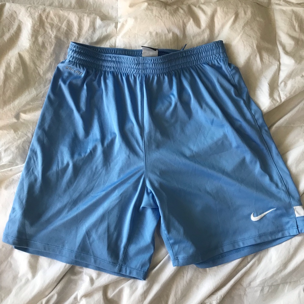 Light Blue Nike Dri-fit sports shorts